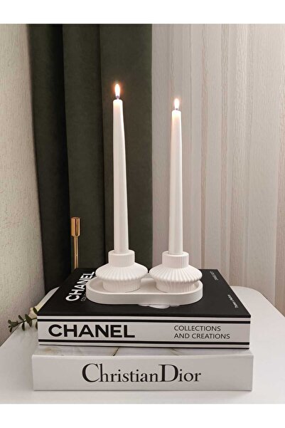 Elan Design Dekoratif 3'lü Şamdan Mumluk Seti