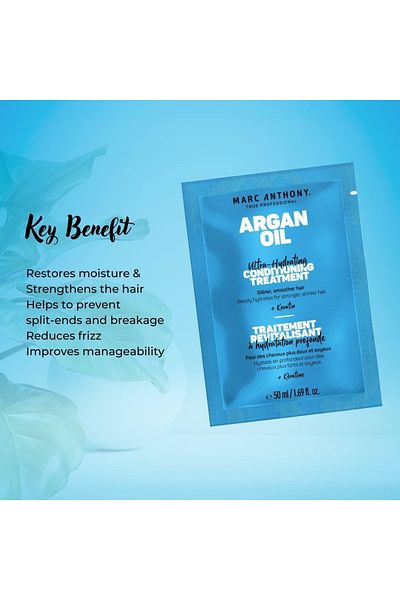 MARC ANTHONY Argon Oil -Smoothing Cream, Infused With Keratin - 200Ml