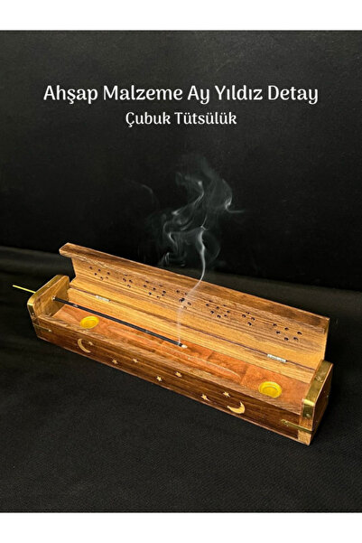 Tuana Trend Tütsülük Tabutluk Kutusu Ay Yıldız Detay Ahşap Çubuk Tütsü Kabı İ...