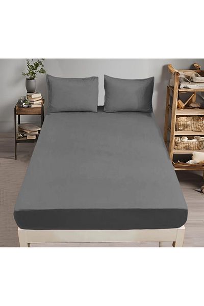 Cottonest Fitted Sheet Set Cotton Double King Size180X200
