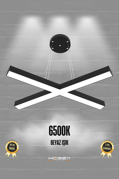 Hegza Lighting Papıllon ( Siyah Kasa, Beyaz Işık ) Ledli Modern Led Avize, Sa...