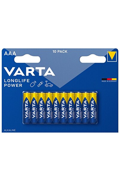 Varta Longlife Power AAA İnce Kalem Pil 10'lu Paket (Alkalin) 4 ADET
