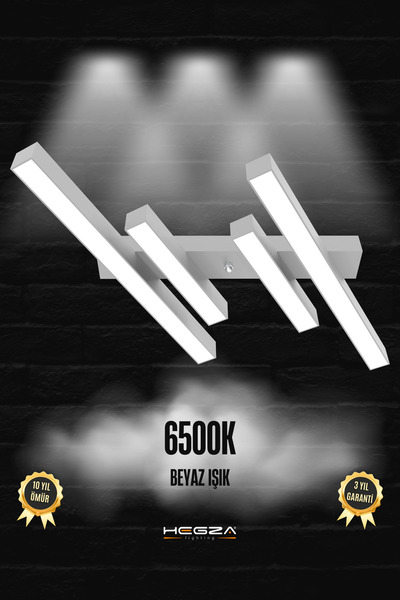 Hegza Lighting Grada ( Gri Kasa, Beyaz Işık ) Ledli Modern Plafonyer Led Aviz...