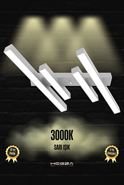 Hegza Lighting Grada ( Gri Kasa, Sarı Işık ) Ledli Modern Plafonyer Led Avize...