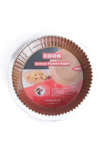 Cookc ورق طهي لقلاية الهواء من كووك، 25 قطعة، 2 عبوة