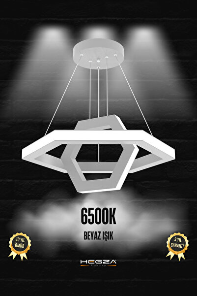 Hegza Lighting CICLO ( Gri Kasa, Beyaz Işık ) Ledli Modern Sarkıt Led Avize, ...