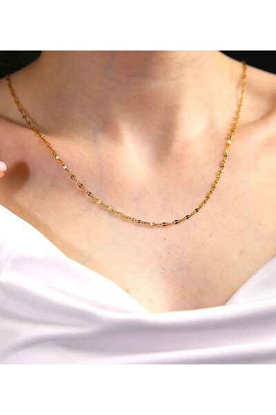 MARCİELO Accessories قلادة سلسلة ذهبية اللون من الفولاذ المقاوم للصدأ في سنغا...