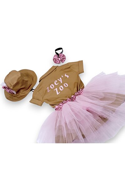Mum Design Gifts PEMBE SAFARİ TÜTÜ ELBİSE / SAFARİ KOSTÜMÜ