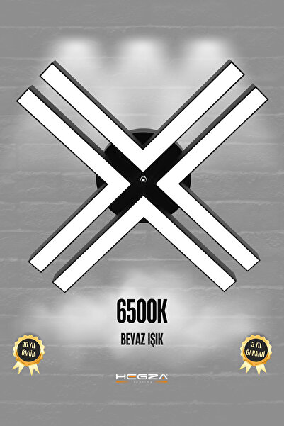 Hegza Lighting Timon ( Siyah Kasa, Beyaz Işık ) Ledli Modern Plafonyer Led Av...