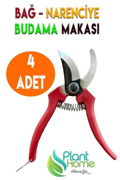 Plant Home Power Mix 4 Adet Bağ Makası Bahçe Bitki Çiçek Ağaç Dal Budama Makası
