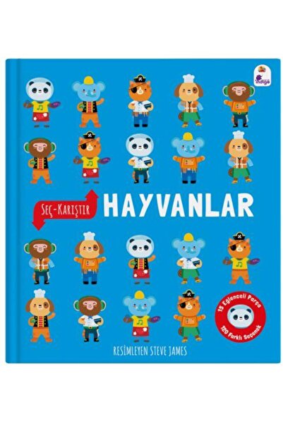 İndigo Kitap Seç – Karıştır : Hayvanlar (15 Eğlenceli Parça, 120 Farklı Seçen...