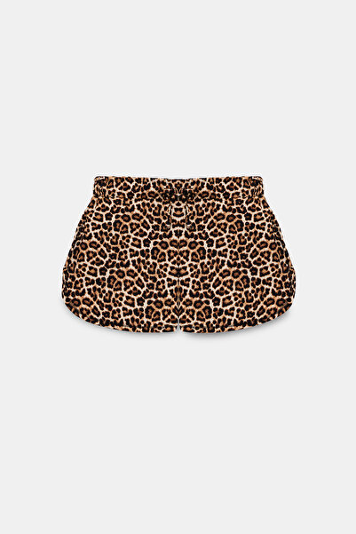 No Matter What Leopard Print - Lace-up Waist Mini Shorts