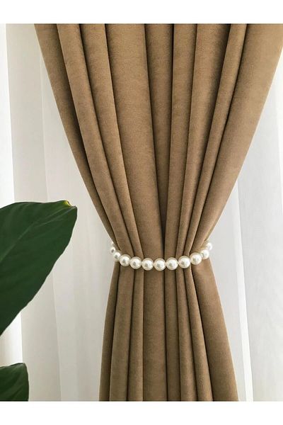Emtory Home Decorative Pearl Curtain Ornament - Background Curtain Holder, Curtain Buckle 1 Piece
