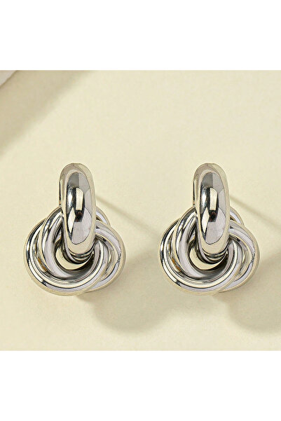 Choice1 AEH69631B Obega Gold SIlver Color Knot Hoop Earring For Women Shiny P...