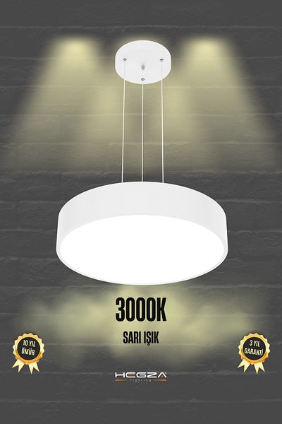 Hegza Lighting ثريا حديثة LED مقاس 40 سم - علبة رمادية، ضوء أبيض طبيعي، غرفة المعيشة، المطبخ، غرفة المعيشة