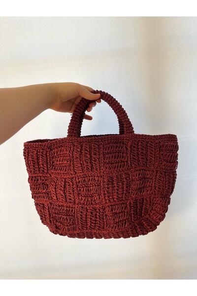 MODA El Örgüsü#Kağıt İp Çanta/Hasır Çanta/Bohem Çanta/Yazlık Çanta/Rafya ip çanta