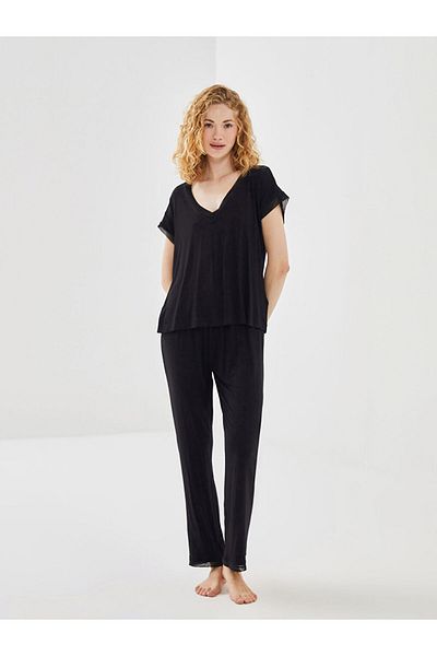 LC Waikiki New Season V-Neck Women's Pajama Set - S52500Z8