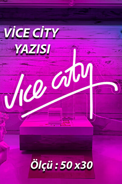Masal Vice City neon led yazı dekoratif ürün