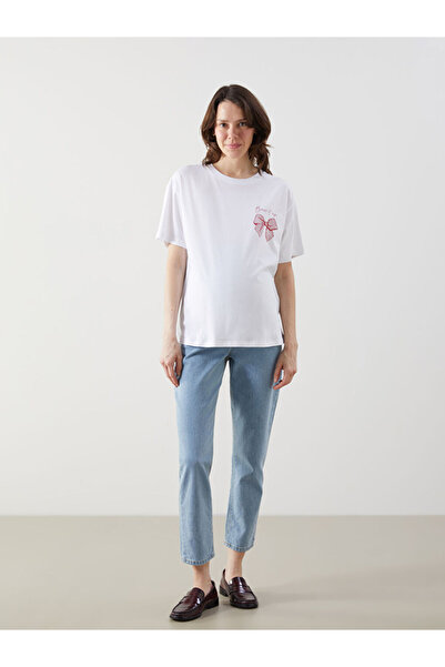 LC Waikiki Lcwaikiki Maternity Indigo Tummy Panelled Mom Fit Maternity Jean P...
