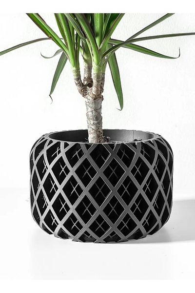 3D Brothers The Torio Planter Pot with Drainage Tray & Stand  Elegant Contemporary Design for Interior
