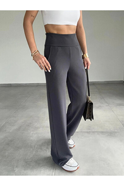 Fors Socks Kadın Camel Korsaj Kemer Palazzo Pantolon