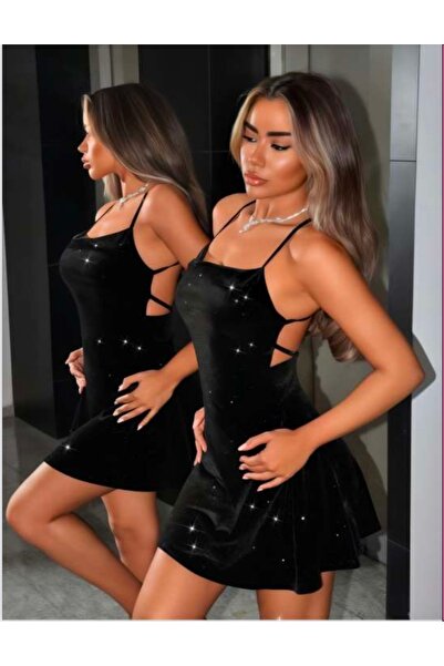 Şık ve Göz Alıcı Siyah Gece Elbisesi – REAl PASSIONE E1013