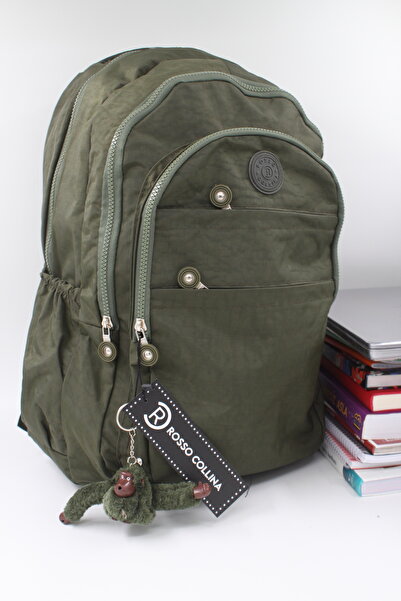 bakacstore Unisex Crinkle Water Repellent Fabric - Junior, High School, College Backpack. Keychain Gift