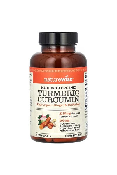 NatureWise الكركمين العضوي من الكركمين، يدعم صحة القلب والدماغ والمفاصل، ويحمي الخلايا من الإجهاد التأكسدي