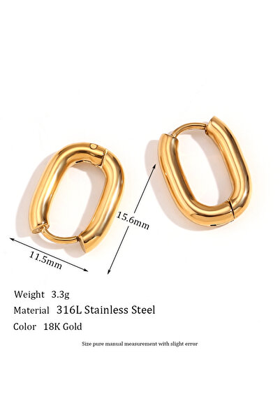 Choice أقراط دائرية صغيرة كلاسيكية من الذهب على شكل حرف O أقراط مطلية بالذهب ...