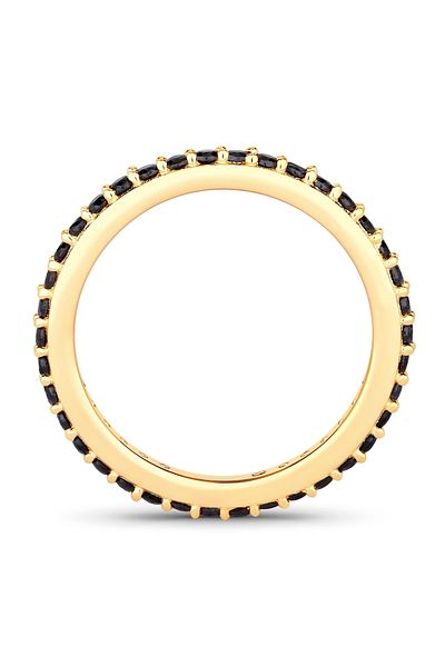 Rafaela Donata Edelsteinring Ring Sterling Silber gelbgold Spinell schwarz