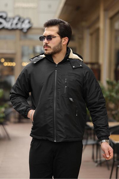 ABİLLİTA Мъжко студоустойчиво и ветроустойчиво яке с подвижна качулка