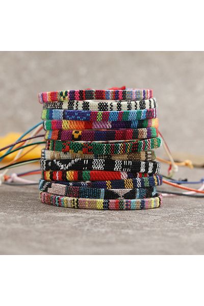 Choice Multicolor 12 Boho Surfer Beach Bracelet Set Men & Women Braided Boho Summer Bracelets Handmade Fest