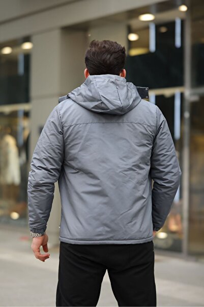 ABİLLİTA Men's Hood Detachable Cold and Windproof Fur Jacket Coat