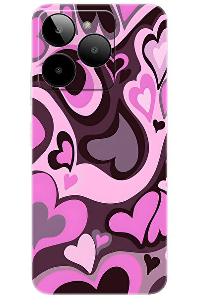 General Mobile Era 30 (G518) Uyumlu Kılıf Desen Baskılı Silikon Kalp Dalgası ...