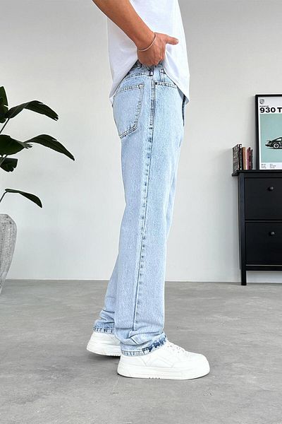 HAFKAGİYİM Ανοιχτό Ice Blue Basic φαρδύ παντελόνι