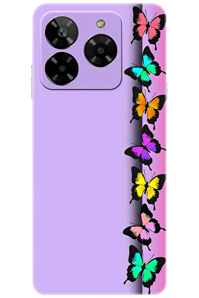 General Mobile ERA 50 (G318) Uyumlu Kılıf Desen Baskılı Silikon Kelebek STK:6...