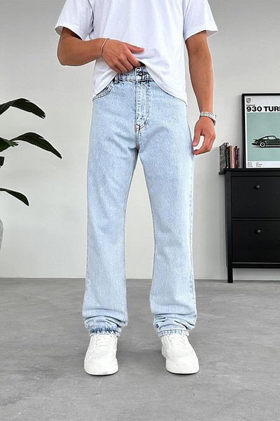 HAFKAGİYİM Ανοιχτό Ice Blue Basic φαρδύ παντελόνι