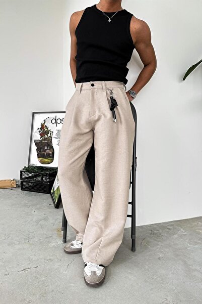 HAFKAGİYİM Stone Cozy Design Fabric Trousers
