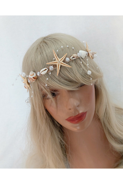 HA&NA Starfish Crown, Pearl Crown, Bridal Crown, Maternity Crown, Outdoor Shooting Crown, Festival Crown