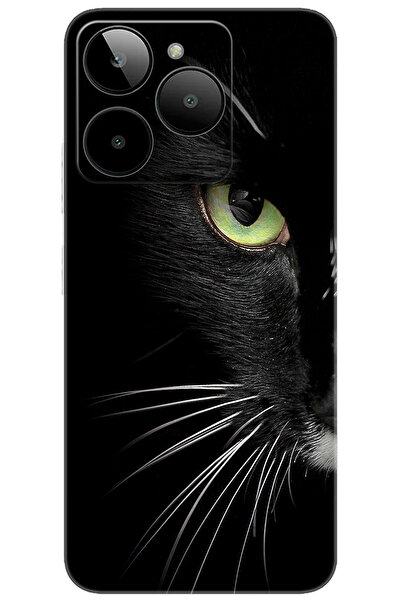 General Mobile Era 30 (G518) Uyumlu Kılıf Desen Baskılı Silikon Siyah Kedi ST...