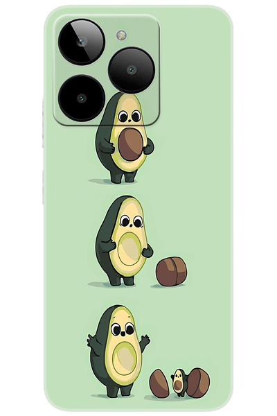 General Mobile Era 30 (G518) Uyumlu Kılıf Desen Baskılı Silikon Avakado STK:6...