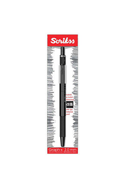 Scrikss Graph-x Mekanik Kurşun Kalem 2.0 Mm Siyah
