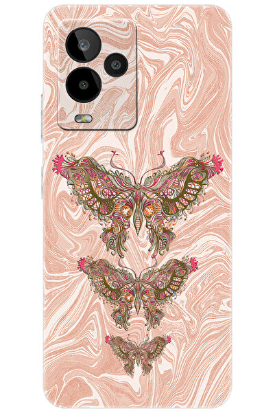 General Mobile GM 24 PRO (G514) Uyumlu Kılıf Desen Baskılı Silikon Kelebek Re...