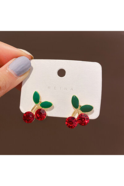 Choice HE850-1 أقراط كرز حلوة للنساء أقراط فاكهة الكرز الأحمر لطيفة بسيطة رائعة