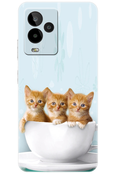 General Mobile GM 24 PRO (G514) Uyumlu Kılıf Desen Baskılı Silikon Yavru Kedi...