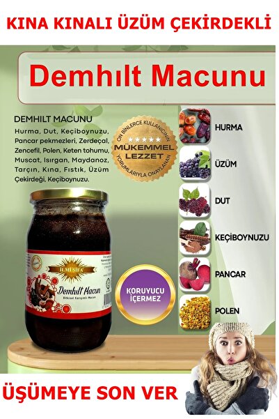 İLMİ ŞİFA Kına Kınalı Üzüm Çekirdekli Demhılt Macunu 430 gr Üşümeye Dökülmeye...