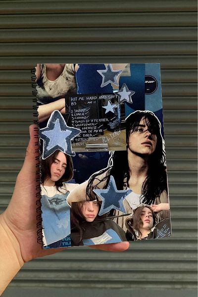 Namgo Caiet A5 pe spirală Billie Eilish Collage (200 coli)