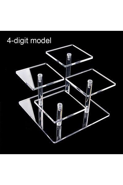 Choice Clear 4 Layers Transparent Removable Acrylic Display Stand Square Holder Rack Garage Kit Blind Box D