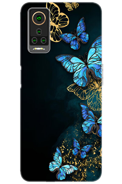 General Mobile GM 22 PRO (G702)Uyumlu Kılıf Desen Baskılı Silikon Kelebekler ...
