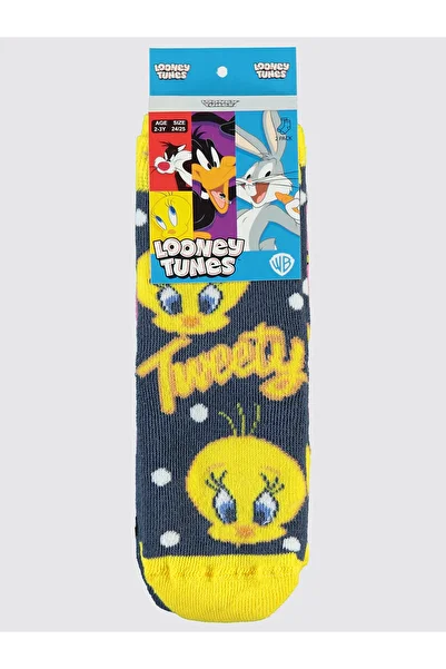 TWEETY 2-12 Years Old Girl's Pink Towel Socks Set
